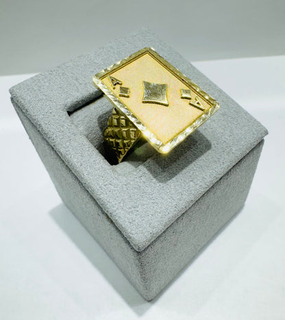 10K GOLD ACE CARD RING, WEIGHT: 5.7gm, SIZE: 10