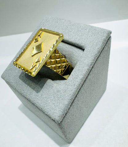 10K GOLD ACE CARD RING, WEIGHT: 5.7gm, SIZE: 10