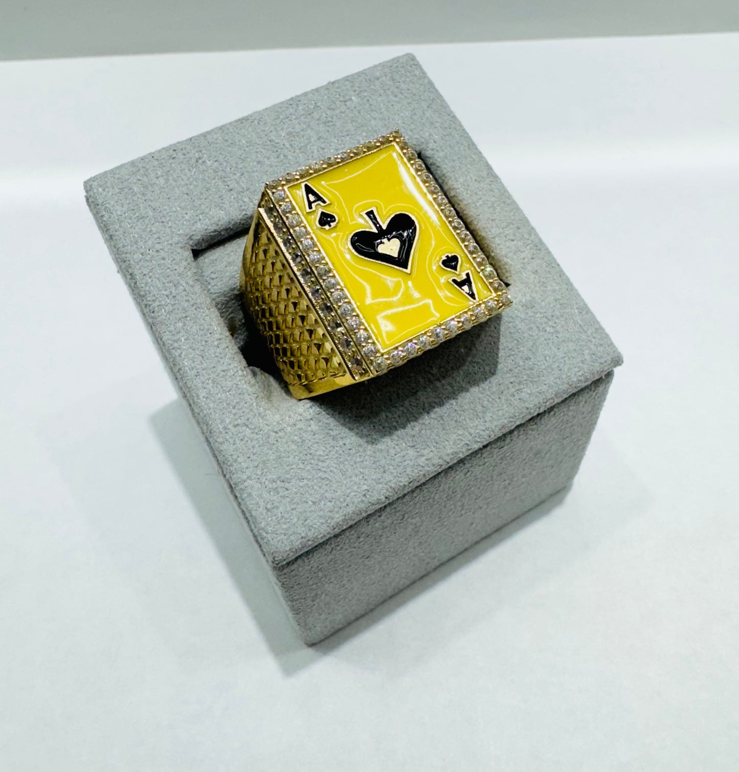 10K GOLD ACE CARD RING, WEIGHT: 5.9gm, SIZE: 11