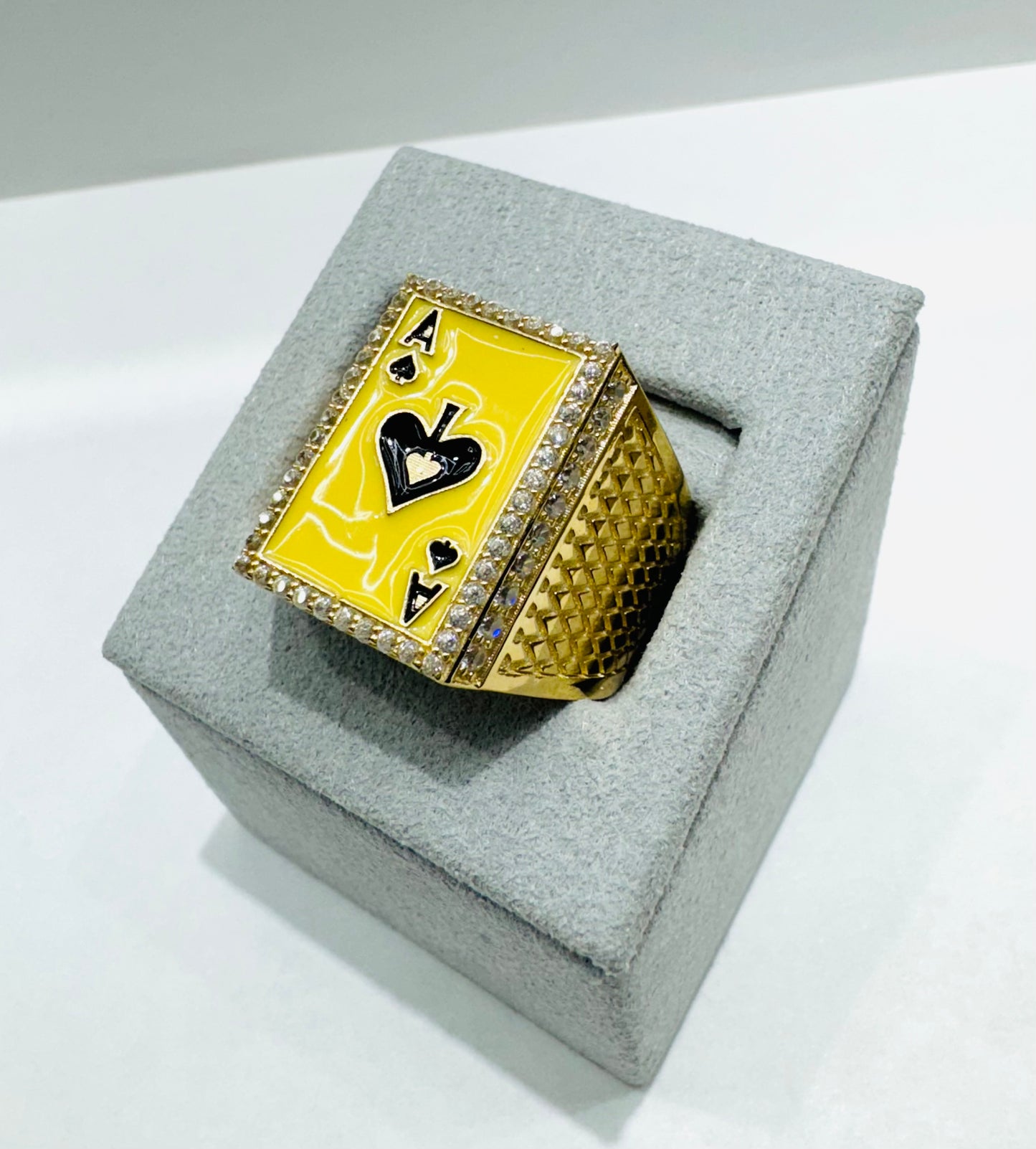 10K GOLD ACE CARD RING, WEIGHT: 5.9gm, SIZE: 11