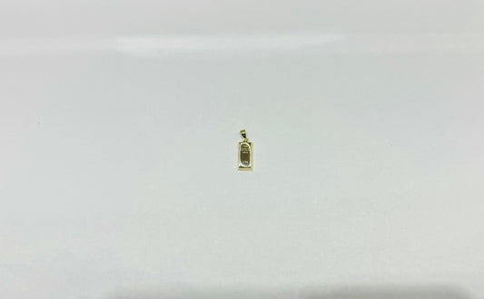 14K SMALL GOLD BAR PENDANT, WEIGHT: 1.8gm, WIDTH: 7.82mm