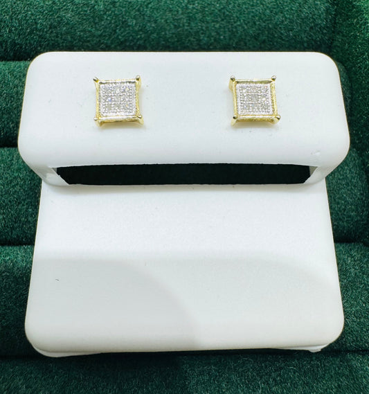 10K GOLD NATURAL DIAMOND EARRINGS 0.06CT