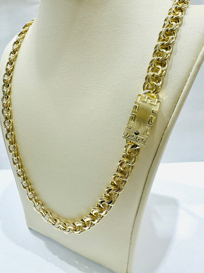 10K GOLD CHINO LINK NECKLACE 26”, WEIGHT: 30.7gm, WIDTH: 7.6mm