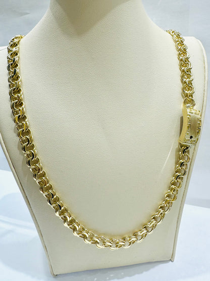 10K GOLD CHINO LINK NECKLACE 26”, WEIGHT: 30.7gm, WIDTH: 7.6mm