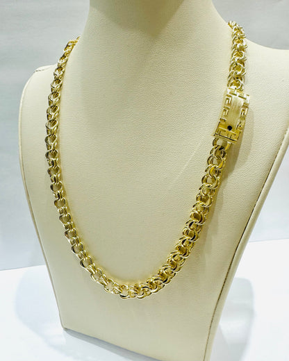 10K GOLD CHINO LINK NECKLACE 16”, WEIGHT: 16.7gm, WIDTH: 7.2mm