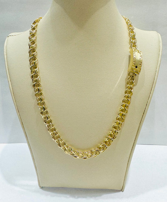 10K GOLD CHINO LINK NECKLACE 16”, WEIGHT: 16.7gm, WIDTH: 7.2mm
