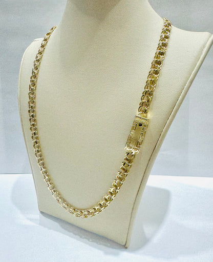 10K GOLD CHINO LINK NECKLACE 18”, WEIGHT: 13gm, WIDTH: 6.2mm