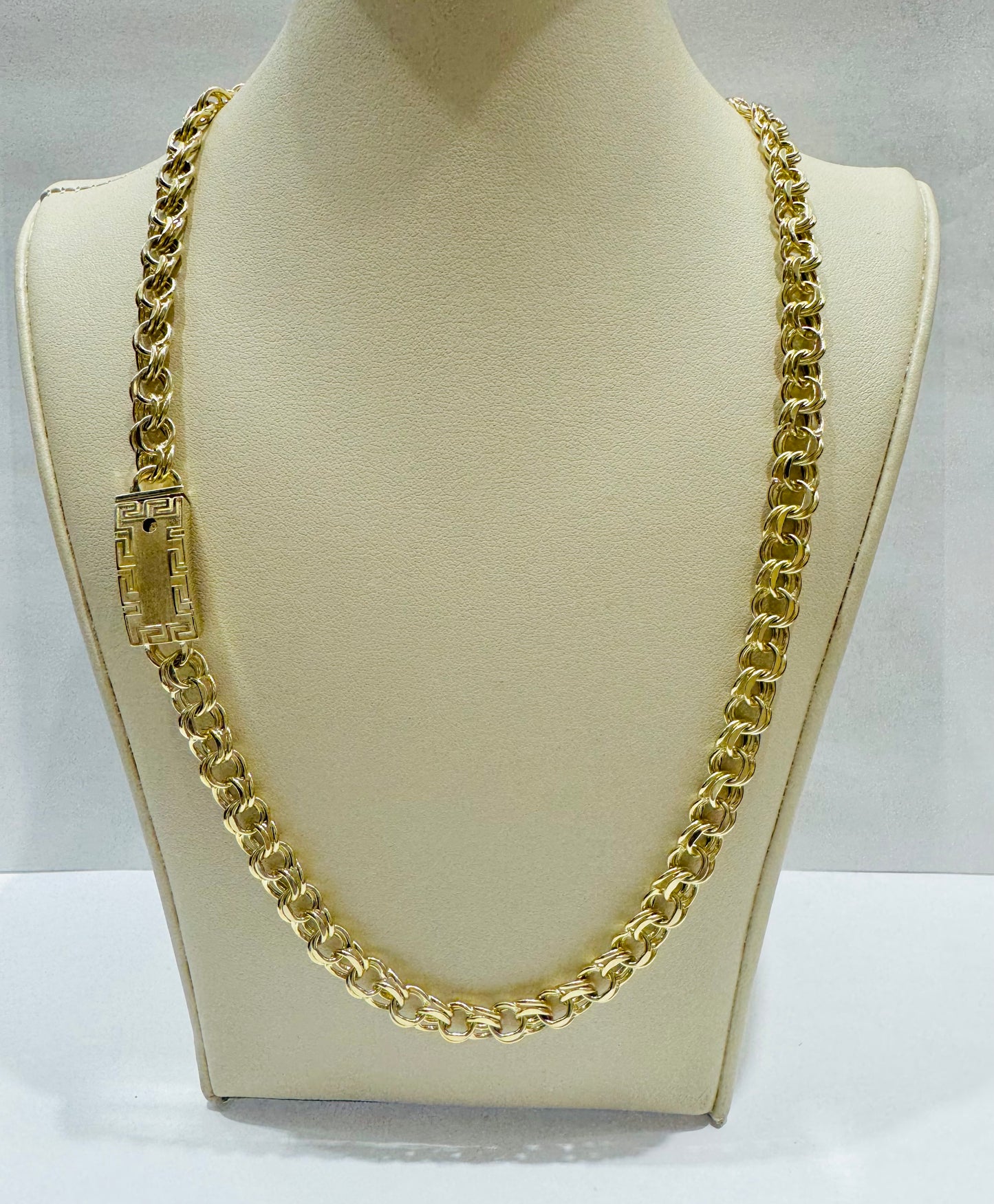 10K GOLD CHINO LINK NECKLACE 22”, WEIGHT: 19.7gm, WIDTH: 7.2mm
