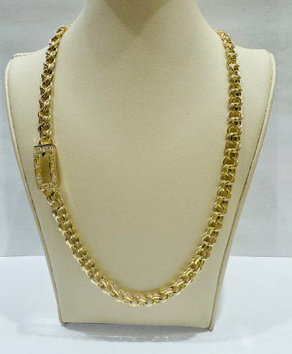 10K GOLD CHINO LINK NECKLACE 22”, WEIGHT: 19.7gm, WIDTH: 7.2mm