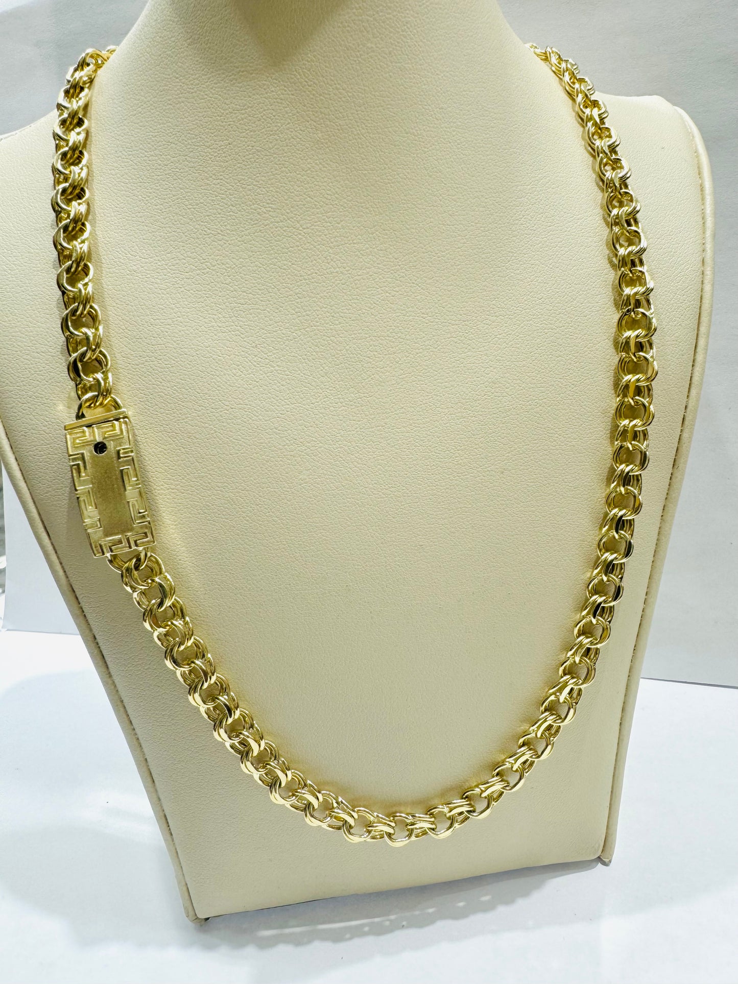 10K GOLD CHINO LINK NECKLACE 22”, WEIGHT: 19.7gm, WIDTH: 7.2mm
