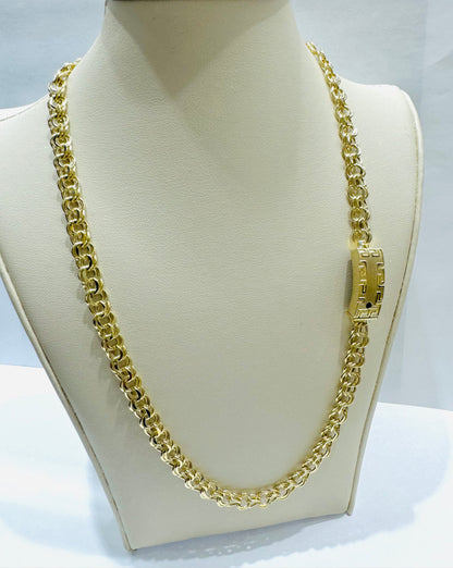 10K GOLD CHINO LINK NECKLACE 24”, WEIGHT: 15.8gm, WIDTH: 6mm