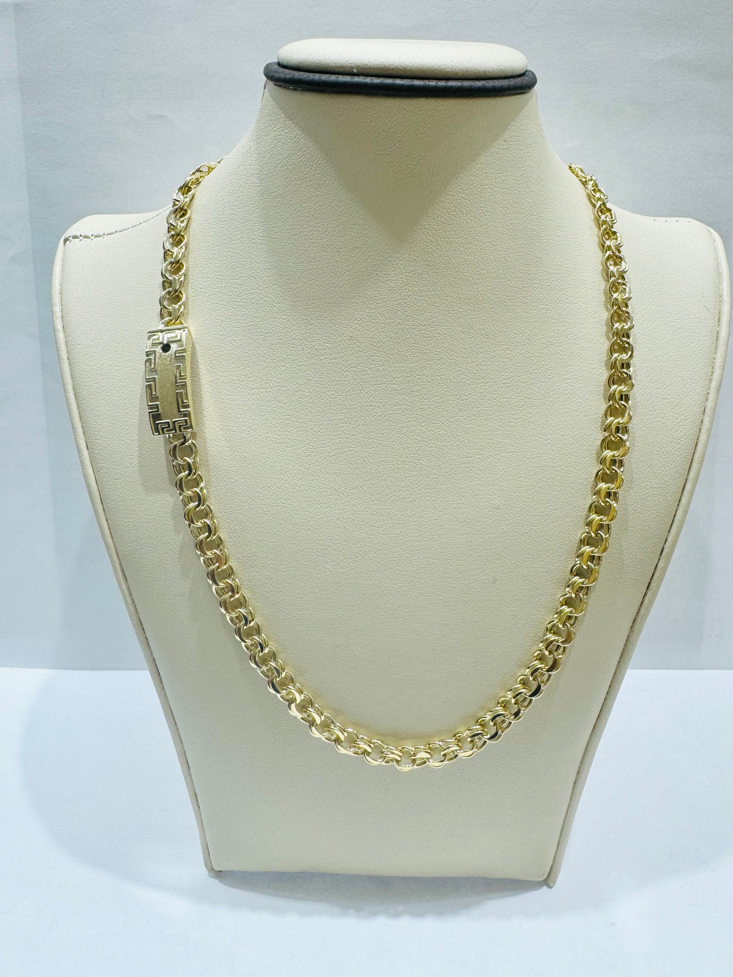 10K GOLD CHINO LINK NECKLACE 16”, WEIGHT: 11.4gm, WIDTH: 6mm