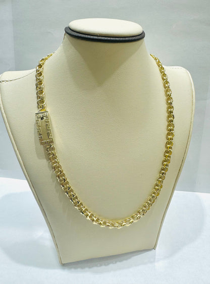 10K GOLD CHINO LINK NECKLACE 16”, WEIGHT: 11.4gm, WIDTH: 6mm
