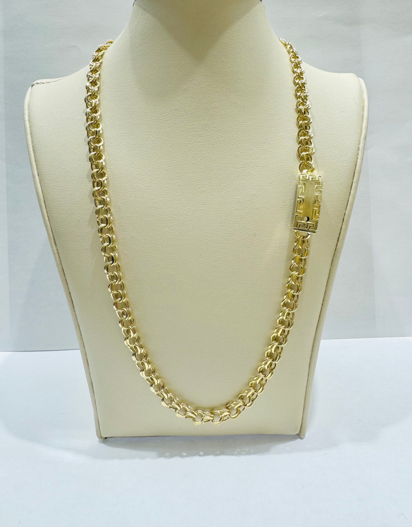 10K GOLD CHINO LINK NECKLACE 18”, WEIGHT: 12.8gm, WIDTH: 6.2mm