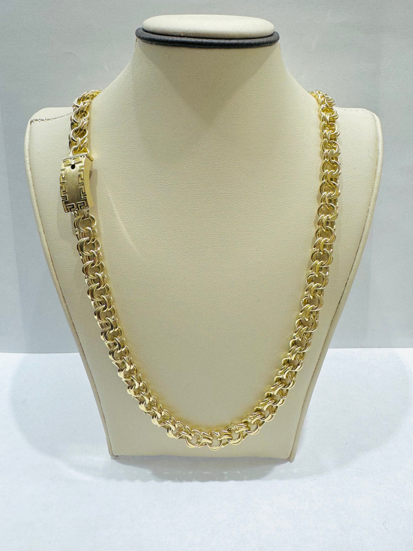 10K GOLD CHINO LINK NECKLACE 26”, WEIGHT: 40.8gm, WIDTH: 8.6mm