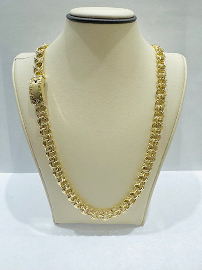 10K GOLD CHINO LINK NECKLACE 26”, WEIGHT: 40.8gm, WIDTH: 8.6mm