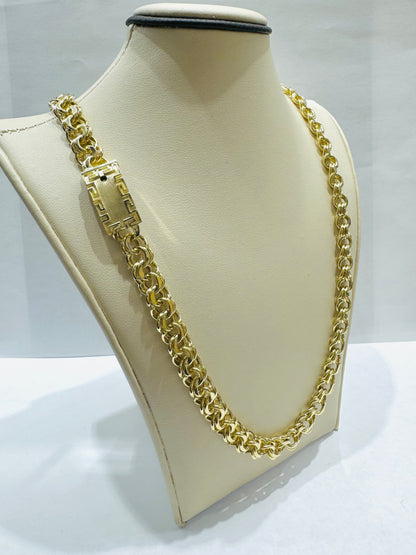 10K GOLD CHINO LINK NECKLACE 26”, WEIGHT: 40.8gm, WIDTH: 8.6mm