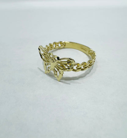 10K GOLD BUTTERFLY RING, WEIGHT: 2.2gm, SIZE: 8