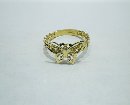 10K GOLD BUTTERFLY RING, WEIGHT: 2.2gm, SIZE: 8