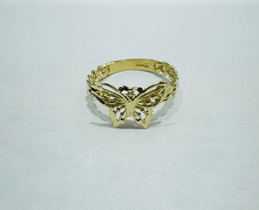 10K GOLD BUTTERFLY RING, WEIGHT: 2.2gm, SIZE: 8