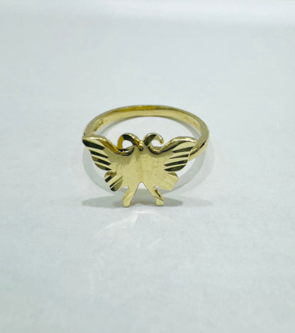 10K GOLD BUTTERFLY RING, WEIGHT: 2.2gm, SIZE: 6.5