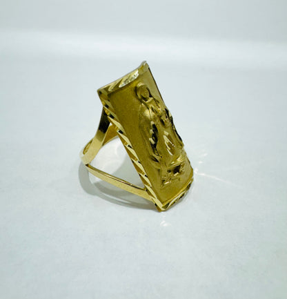 10K GOLD VIRGIN MARY RING, WEIGHT: 5.8gm, SIZE: 8