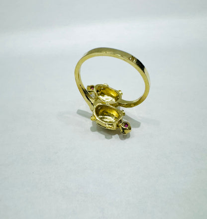 10K GOLD TURTLE RING, WEIGHT: 3.7gm, SIZE: 7