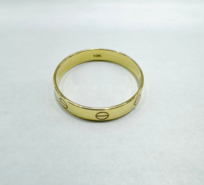 10K GOLD CARTIER BAND, WEIGHT: 2gm, SIZE: 10