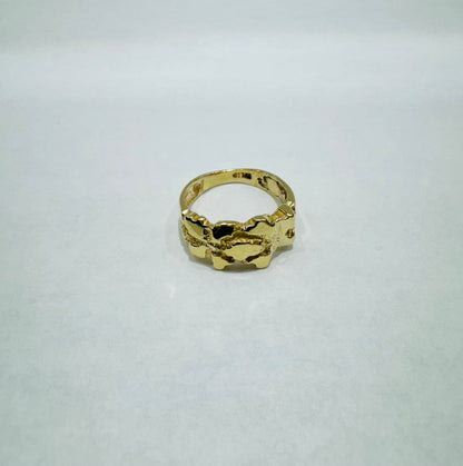 10K GOLD SOLID BABY NUGGET RING, WEIGHT: 3.2gm, SIZE: 4