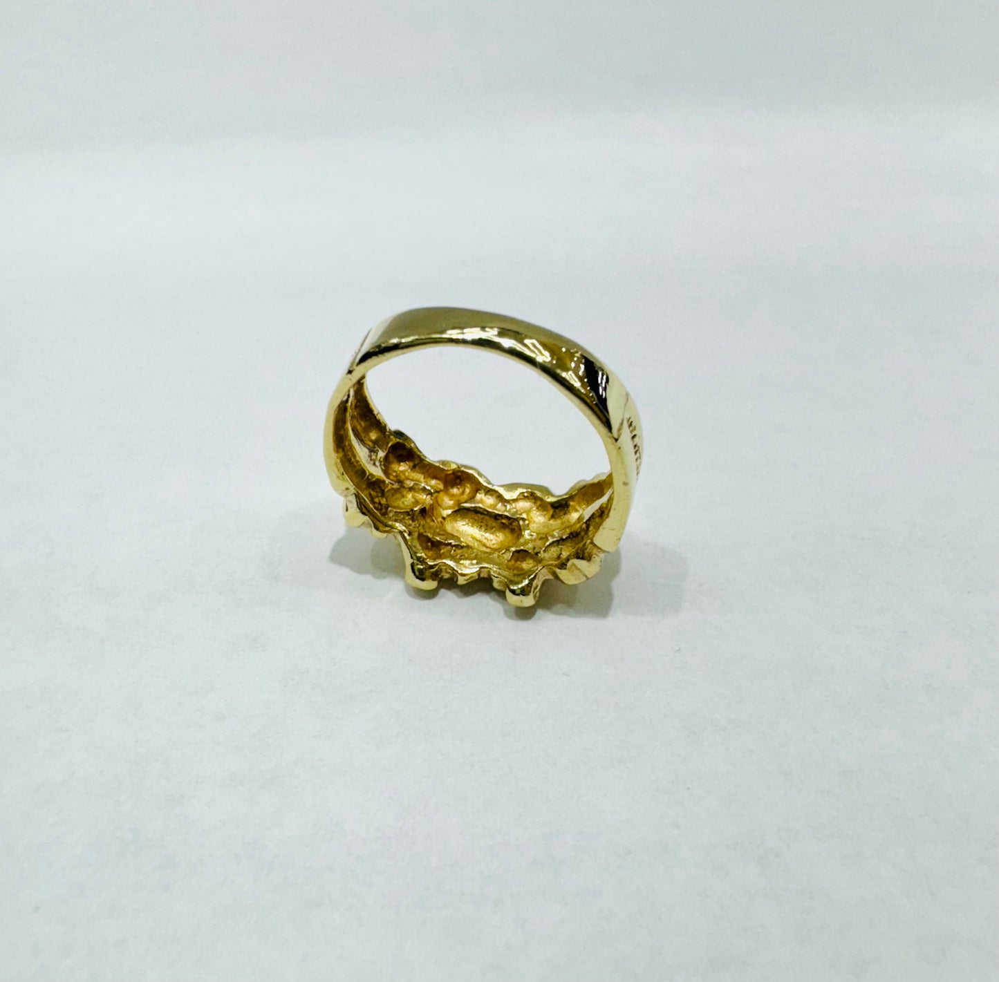 10K GOLD SOLID BABY NUGGET RING, WEIGHT: 3.2gm, SIZE: 4