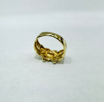 10K GOLD SOLID BABY NUGGET RING, WEIGHT: 3.2gm, SIZE: 4