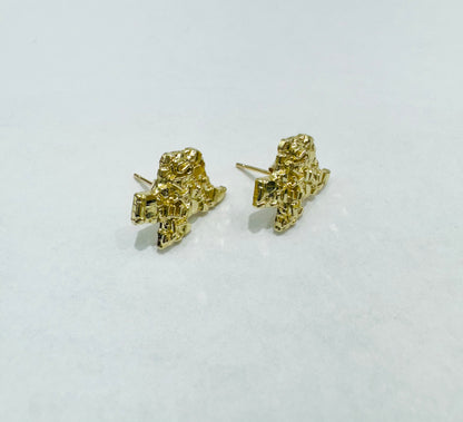 10K GOLD TEXAS EARRINGS, WEIGHT: 1.5gm