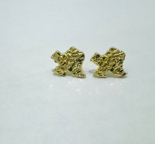 10K GOLD TEXAS EARRINGS, WEIGHT: 1.5gm