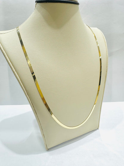 10K GOLD HERRINGBONE CHAIN 20”, WEIGHT: 4.4gm