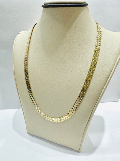 10K GOLD HERRINGBONE CHAIN 16”, WEIGHT: 10.8gm