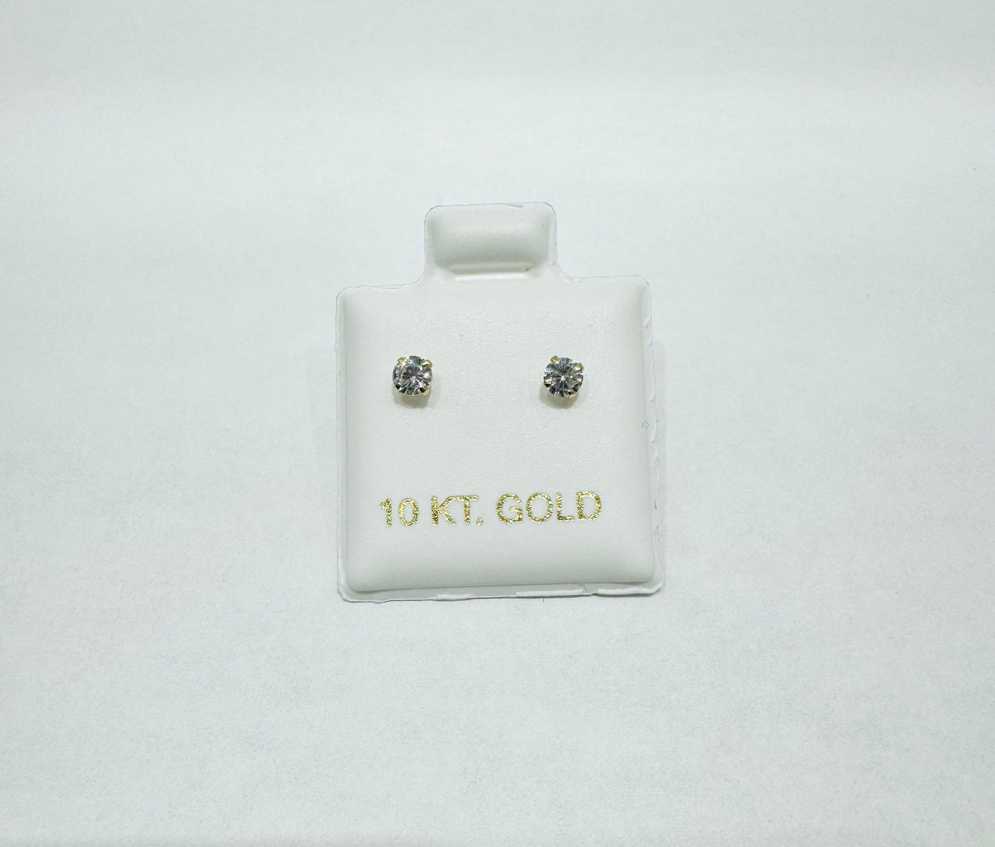 10K GOLD BABY CZ STONE EARRING