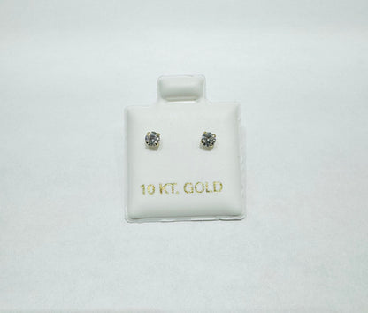 10K GOLD BABY CZ STONE EARRING