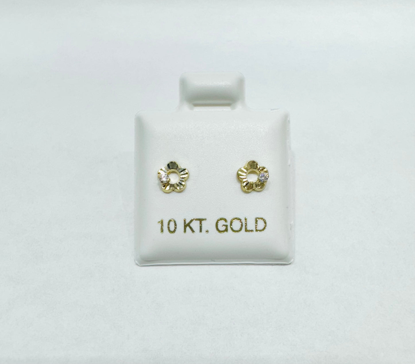 10K GOLD FLOWER BABY EARRINGS
