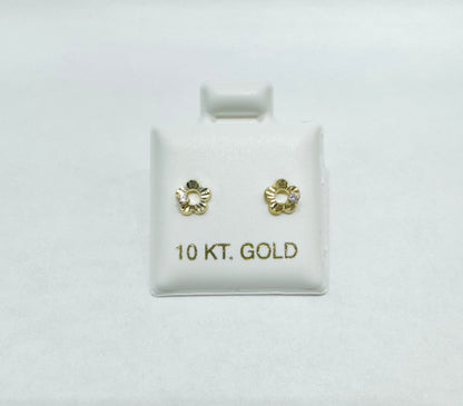 10K GOLD FLOWER BABY EARRINGS