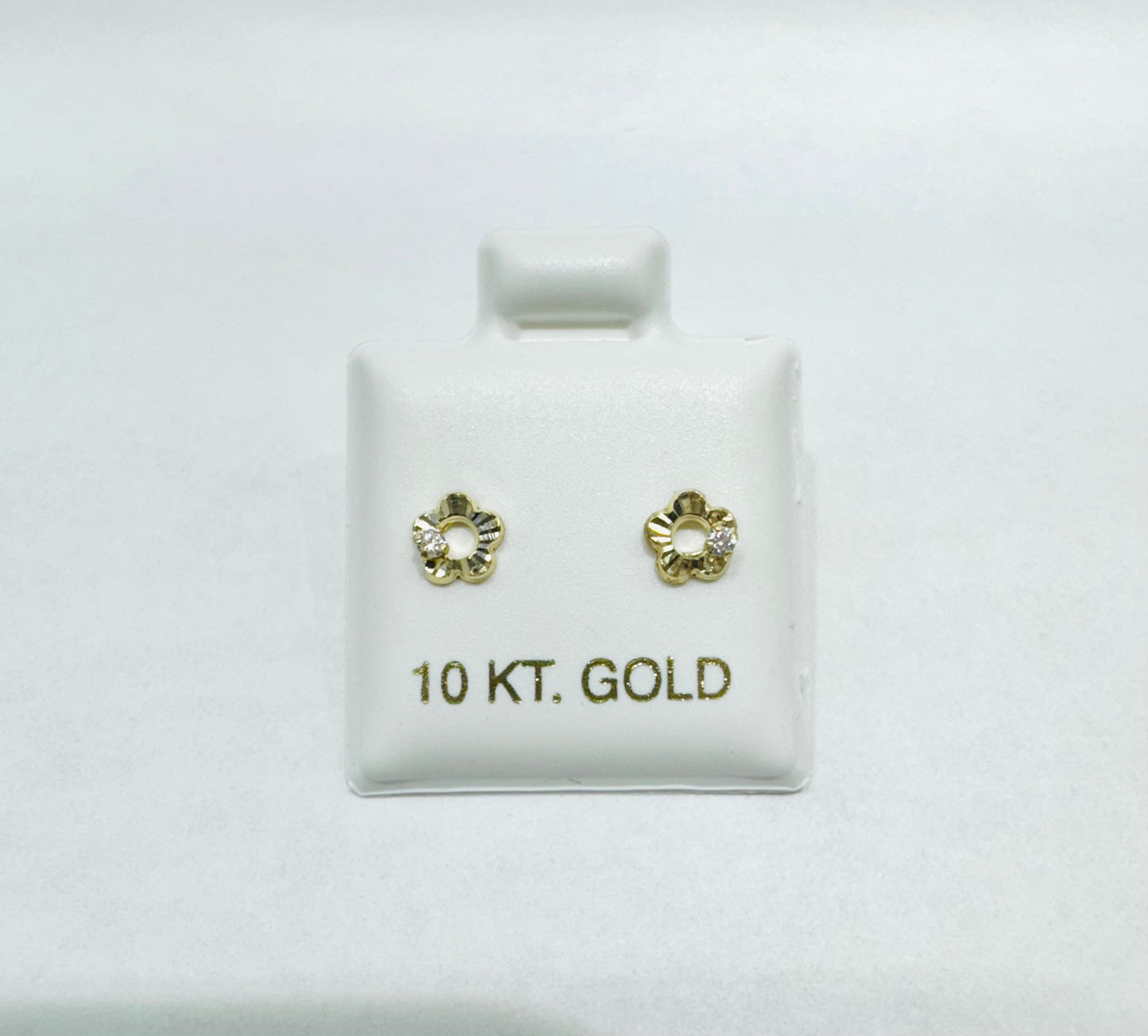 10K GOLD FLOWER BABY EARRINGS