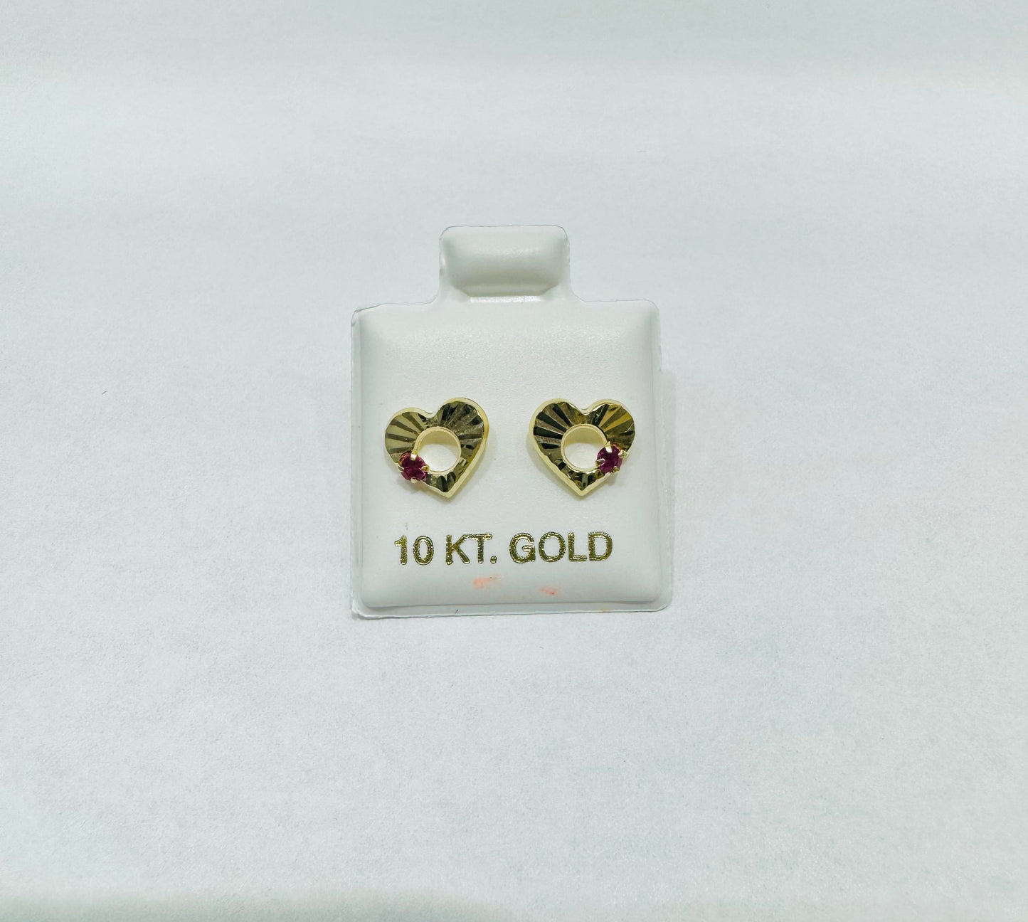10K GOLD HEART BABY EARRINGS