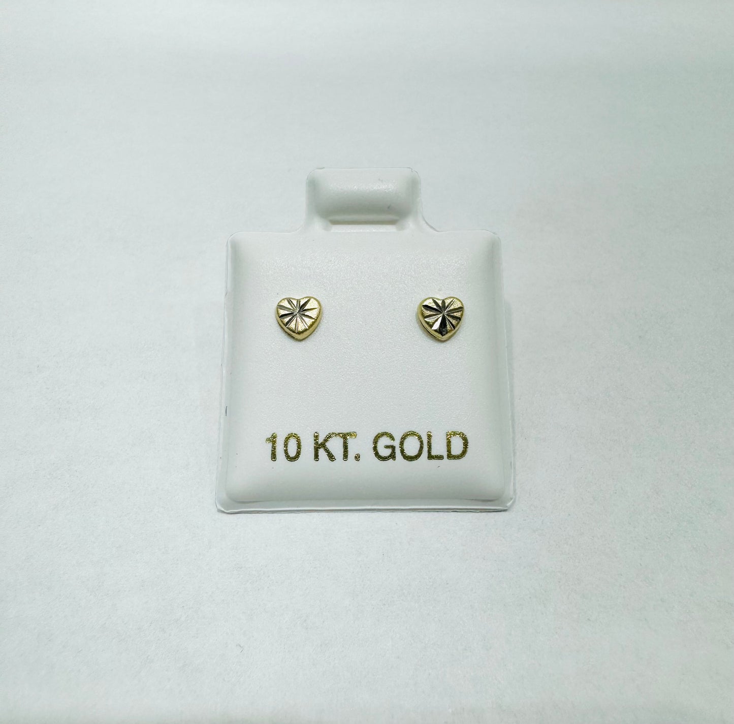 10K GOLD SMALL HEART BABY EARRINGS