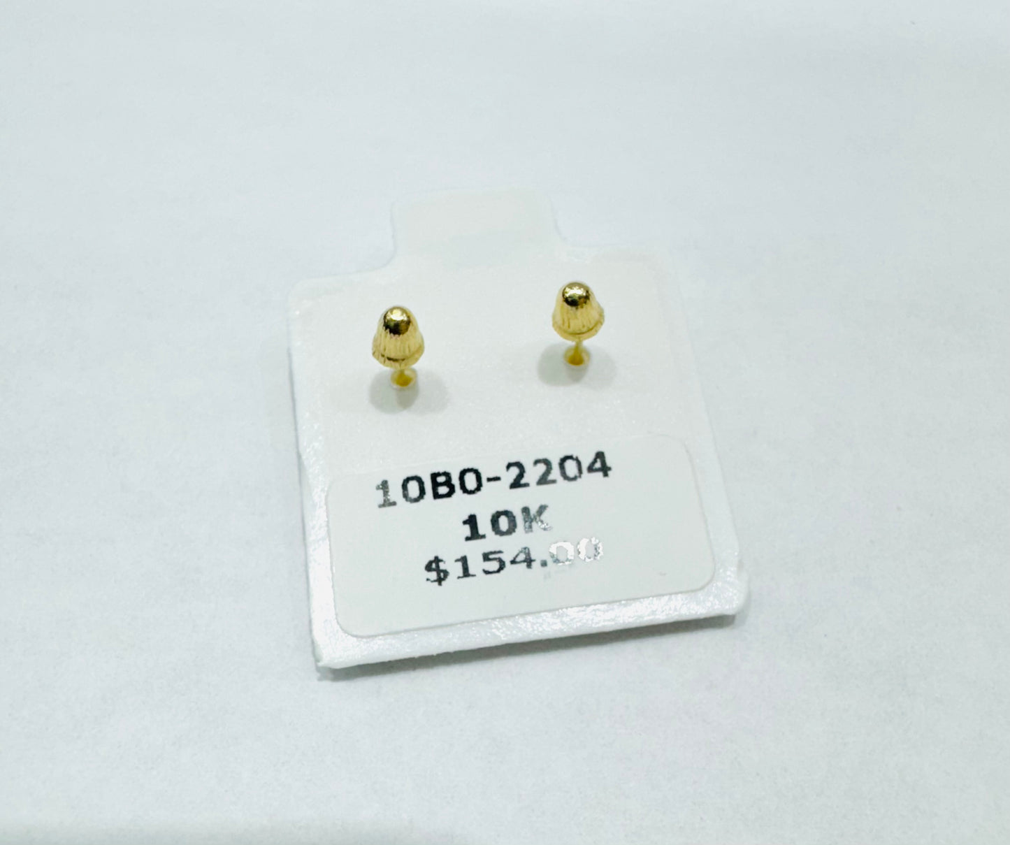 10K GOLD BABY EARRINGS CZ STONES