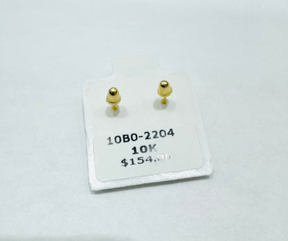 10K GOLD BABY EARRINGS CZ STONES