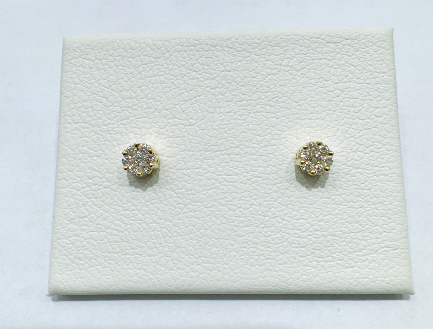 10K GOLD NATURAL DIAMOND EARRINGS 0.10CT