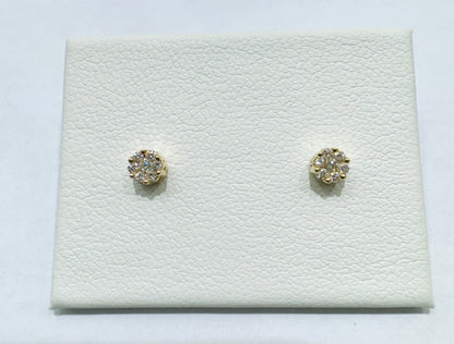 10K GOLD NATURAL DIAMOND EARRINGS 0.10CT