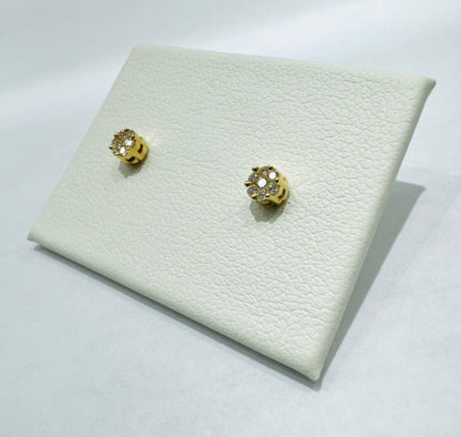 10K GOLD NATURAL DIAMOND EARRINGS 0.10CT