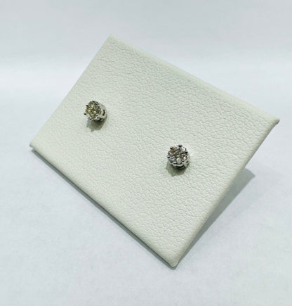 10K WHITE GOLD NATURAL DIAMOND EARRINGS 0.10CT