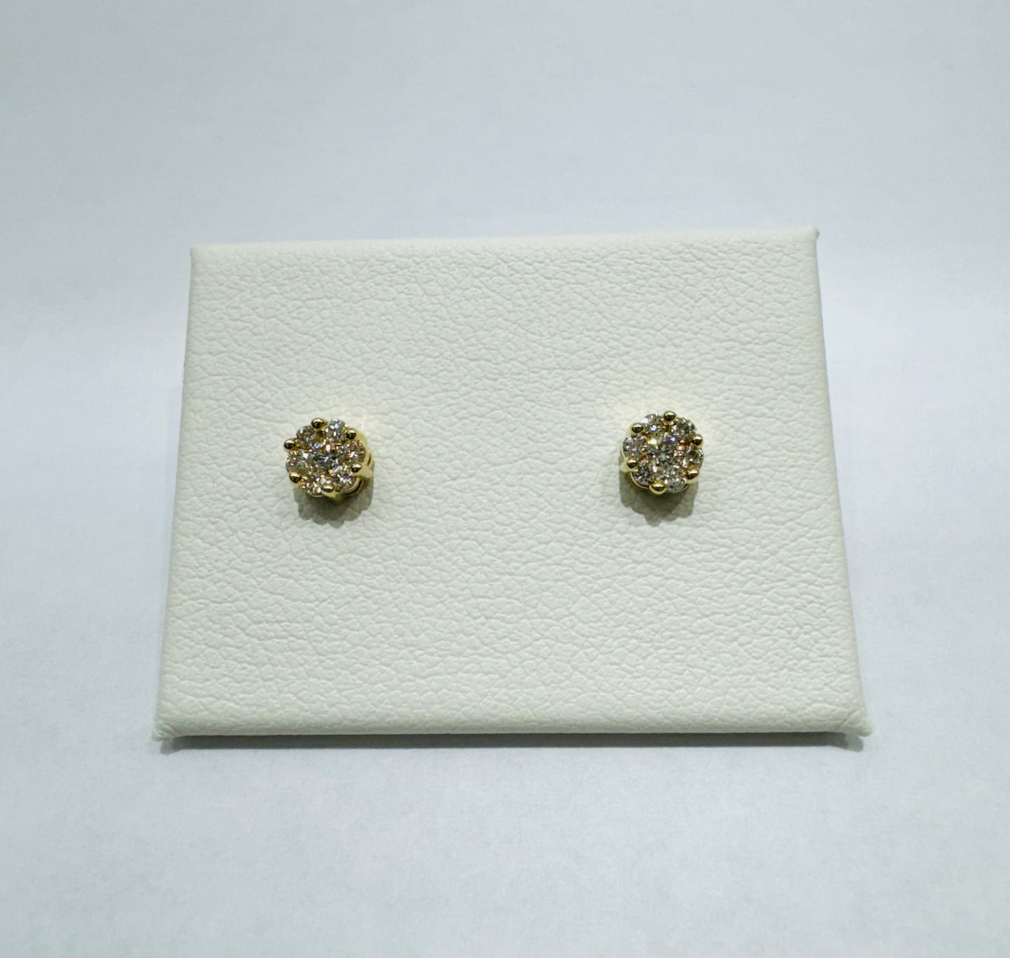 10K GOLD NATURAL DIAMOND EARRINGS 0.5CT