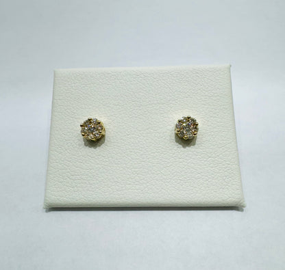 10K GOLD NATURAL DIAMOND EARRINGS 0.5CT